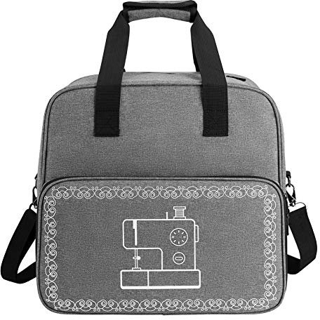 Oshhni Universal Nähmaschinentasche Tragetasche für Nähmaschinen Nähmaschinen Tasche mit Aufbewahrungsfächern für Nähzubehör und Schultergurt