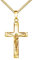 JEVELION 585 Gold Kruzifix Kreuz-Anhänger 585 Goldkreuz Jesus Christus Kettenanhänger 14 Karat Mit Kette 70 cm