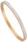 MILAKOO 4mm Ovale Form Edelstahl Manschette Armreif Armband mit Strass für Frauen (Roségold)