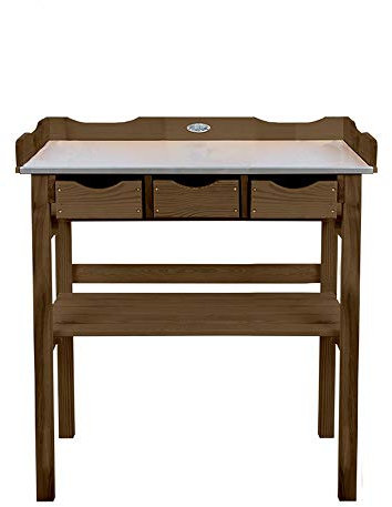 Rivanto® Pflanztisch mit Schubläden und Ablage, 38 x 80 x H 82 cm, aus behandeltem Kiefernholz