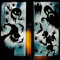 CCINEE Halloween-Fensteraufkleber, riesiges gruseliges Monster-Silhouette, Fensteraufkleber für Halloween-Party-Dekoration, 4 Blatt