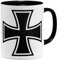 OM3® Eisernes Kreuz Tasse Iron Cross | Keramik Becher | 325ml | Beidseitig Bedruckt | Schwarz