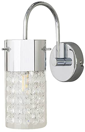 Rabalux 2194 Wandleuchte Badezimmerleuchte NIAGARA Metall Chrom E14 1x MAX 40W IP44 H:26.5cm L:11.5cm B:20cm dimmbar