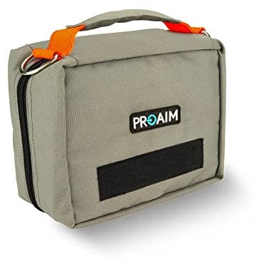 PROAIM Cube Monitor Bag (Grey) for 5 to 7 Camera LCD Monitors & Small Accessories | Pocket for Cables, Batteries, Monitor Arms & More | Construction (P-CBMB-01)
