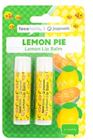 Face Facts Joy Pixels Lemon Scented Lip Balms | Lemon Pie | 2 x 4.25g Lip Balms | Vegan