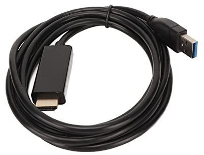 Câble USB vers HDMI de 5,9 Pieds, Câble Adaptateur USB 3.0 vers HDMI Mâle, Câble HDMI 4K pour Moniteur TV Ordinateur pour PS3 pour PS4 pour Xbox One, Prise en Charge UHD 3D