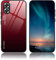 BORYA Funda para Realme 10 4G, Ultradelgado Antigolpes Suave Silicona TPU Bumper Carcasa, Vidrio Templado Estuche, Elegante Gradiente Caso, Rojo Gradiente