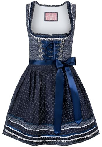 Stockerpoint Dirndl Kim Robe pour Occasion spéciale, Bleu foncé, 42 Femme