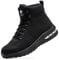Rona Shoes Safety Boots Work Boots Steel Toe Cap Boots Safety Shoes Lightweight Comfortable Slip On Men's Women's Ladies Phantom Black UK11 / EU46