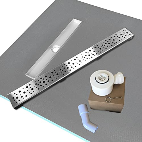 Wetroom Shower Tray - 1000 x 1500mm + Option 5 Fast-Flow Linear Drain Kit