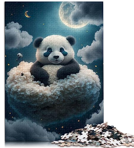 Puzzles für Kinder, die einen Panda träumen, 1000-teiliges Holzpuzzle, geeignet für Erwachsene und Jugendliche ab 12 Jahren. Anspruchsvolle Spielpuzzles, Größe: 50x75 cm