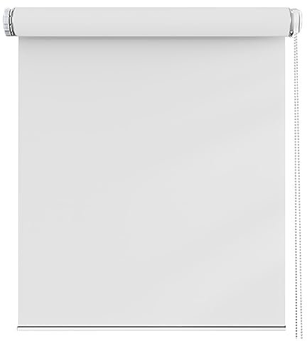 Aluminium-Jalousie 100 x 120 cm, Sichtschutz und Sonnenschutz Blickdicht, Aluminium Rollos, inklusive Montagematerial, für Fenster und Tür, Weiß