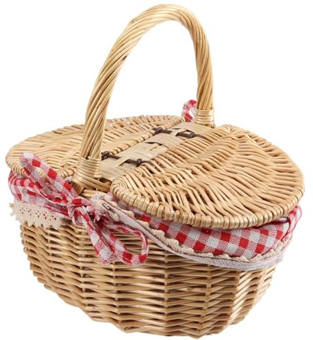 FutureHight Wicker Picknick Korb im Land Haus mit Deckel und & Liner für Picknicks, Partys und Grill Abende