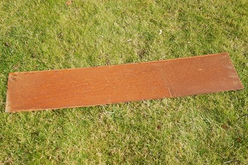 Rasenkanten Cortenstahl Edelrost 118 cm x 24 cm x 1 mm - 5er Set