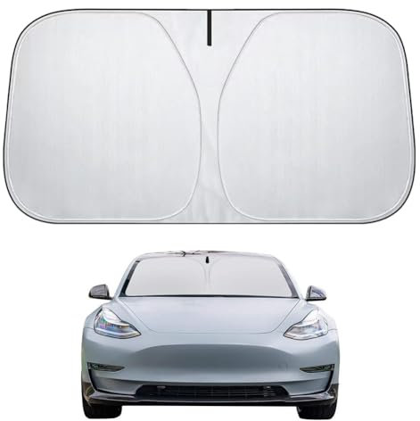 Rakiuty CryoShade Parasol para Parabrisas Delantero,Parasol de Parabrisas Delantero,Coche Sol Sombra,Parasol de Coche Delantero para Parabrisas Coche,Apto a la Mayoría de Coches y SUV (L-145 * 80cm)