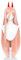 Generisch Kraja Set Wig + Red Antlers Cosplay from Chainsaw Man Halloween Party Pink/Orange (Power Chainsaw Man)