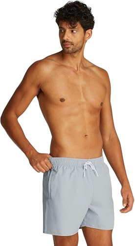 Calvin Klein Herren Badehose Medium Drawstring mit Logo, Grau (Quarry), L