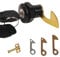 Scooter Storage Trunk Lock Replacement for Electric Motorcycle Key Lock Box Aluminum Plastic Motorcycle Trunk Latch Lock Cylinder with Key Include 4 Size Replacable Hooks & Bonus Lock Plate