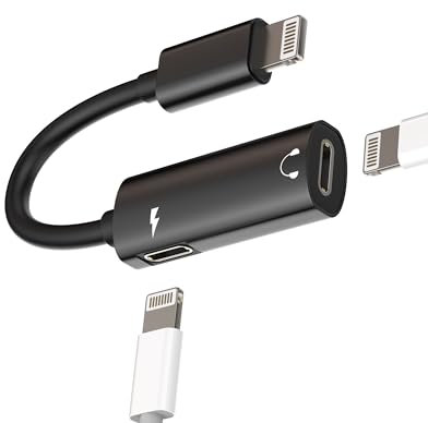 Adattatore AUX Per IPhone Doppio Lightning Jack Cuffie Accessori Audio Caricatore Cavo Adapter Per Apple iPad XR 14 13 Auricolari Cavetto SDoppiatore Autoradio Headphone Ricarica Cuffia Dongle ip-ZX