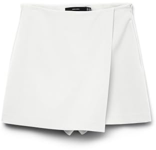 VERO MODA Femme Skort Vmmelina Hw Noos Jupe-Short, Blanche-Neige, M EU