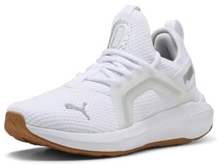 Puma Women's Softride Enzo 5 Cross Trainer, Puma White-Puma Silver-Puma Black, 10