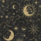 ANLIKY-Pro Self Adhesive Wallpaper Moon God Sun God Peel and Stick Contact Paper, 44X300CM, Green Starry Sky Removable Decorative Film for Cabinet Furniture