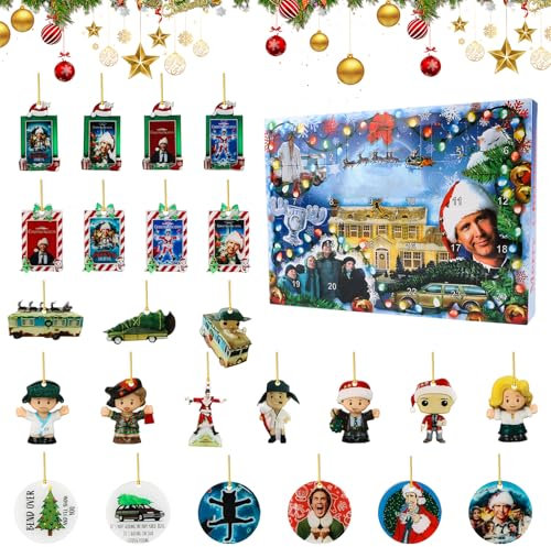 Adventskalender 2024, Advent Calendar 2024, 24 Tägiger Weihnachts Adventskalender, Griswold Adventskalender, Weihnachts Countdown Kalender Geschenke Spielzeug