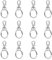 JEYORZY 12 Stücke Schlüsselring Karabiner,Karabiner Schlüsselanhänger mit Drehgelenk Karabiner Klein Schlüsselring,Schlüsselanhänger Ringe,Schwenk 360° Drehbar, für Schlüsselanhänger, DIY, Basteln