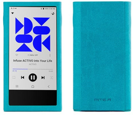 MITER Hülle für Astell&Kern P1 / Activo P1, Handgefertigtes Kunstleder Cover für P1 (Türkisches Blau)