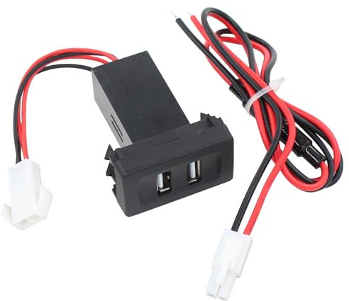 Doo Engy Dual USB Ladegerät Buchse mit Kabelbaum Armaturenbrett Steckdose USB Ladesteckdose Einbaubuchse Schnellladegerät USB Adapter für Transporter T4