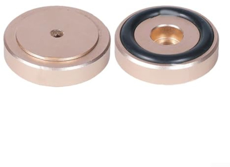 Zoegneer 4Pcs SpeakerFoot Pad Feet For Pads Speaker Mats Aluminum For Speaker Isolation PadsAnti Vibration Feet For Audio Devices(4PCS40x10mm)