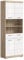 xonox.home Bad Lambada X06F1713 Hochschrank Badhochschrank Regalhochschrank in weiß Hochglanz und Sonoma Eiche hell, B/H/T: 74x191x31 cm