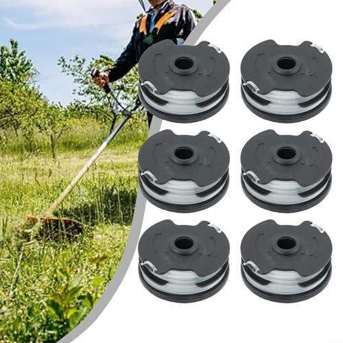 Lot de 6 bobines de fil d'alimentation automatique compatibles avec les modèles de débroussailleuse Parkside, convient pour PRTA 20Li A1 B2 C3, longue durée de vie