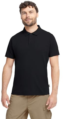 Jack Wolfskin Herren TRAVEL Polo M T-Shirt, Black, XXL