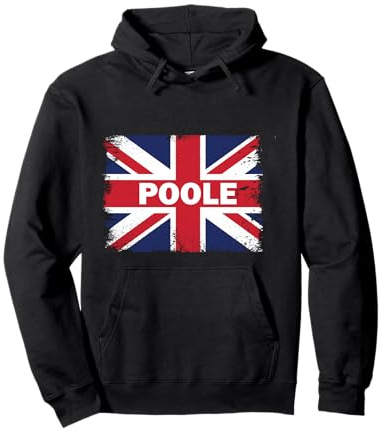 Poole – Vintage Union Jack Britische Flagge Pullover Hoodie