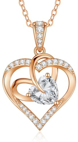 CDE Necklaces for Women Heart Pendant Birthstone Jewellery Gifts for Women | Birthstone Pendant Gift for Her Wife Perfect for Anniversary Birthday Mothers Day Christmas & Valentine's Day