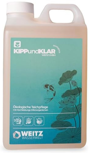 KIPPundKLAR Weitz GmbH - Teichpflege 1,5L – Ökologische Teichpflegemittel ohne Chemie – Reduziert organische Belastungen & Algenbildung – Für alle Arten von Teichen geeignet