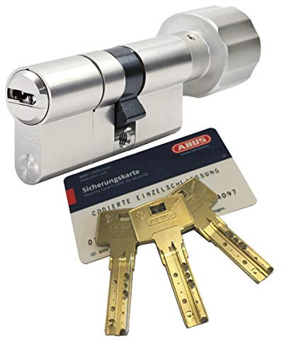 ABUS Bravus.3000 MX Knaufzylinder mit Sicherungskarte und 3 Schlüssel, Länge (a/b) 30/K30mm (c=60mm) K=Knaufseite, modulare Bauweise MX erhöhter Bohr/Zieh- u. Abreißschutz