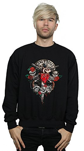 Absolute Cult Guns N Roses Men's Bleeding Heart Sweatshirt