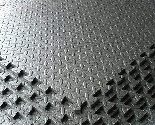 Grigio Scuro - Garage/Officina/Showroom Pavimento Eva Schiuma Stuoie Piastrelle - a Incastri Modulare - IN - 4pk 16sq FT