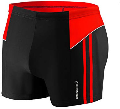 sesto senso Maillot de Bain Homme Boxer Trunks Shorts Pantalon Slips Natation de Sport BD 384 XL Noir