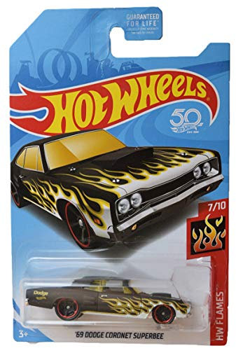 Hot Wheels Flames Series 7/10 [Noir] '69 Dodge Coronet Superbee