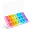 Opret Pilulier Semainier Français 7 Jours 21 Compartiments 3 Fois Multicolores Pilulier Hebdomadaire - Coloré