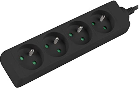 Lanberg Extension Cord PS0-04E-0100-IEC-BK (1M; Black Color)