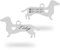 Ibera gifts - Hundemarke mit Gravur, personalisiert, in Form eines Dackels, Edelstahl, 30x16 mm
