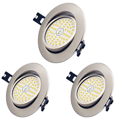 Faretti LED da Incasso 9W Luci da Incasso per Cartongesso, Diametro foro 90mm, Plafoniere LED Soffitto Orientabile, Luce Bianco Caldo 3000K, IP44 Rotondi, AC 230V (confezione da 3)
