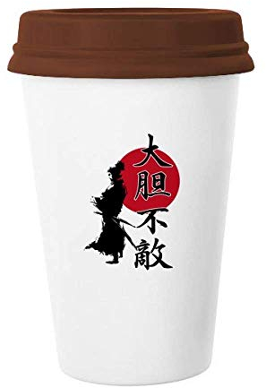 Carattere Courage Xiake Giappone tazza caffè bere vetro ceramica tazza coperchio
