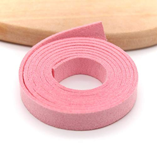 YEZINB 5 Stück 1 Meter/Rolle 10 mm Breite Weiche Textur Halskette Seil Armbänder Schnüre Dreamcatcher Kleidung Hut Kleidung DIY Bastelbedarf