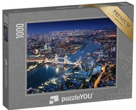puzzleYOU: Puzzle 1000 Teile „London bei Nacht“ – aus der Puzzle-Kollektion Brücken, Skylines, Flüsse & Seen, London Skyline, Brücken & Brunnen