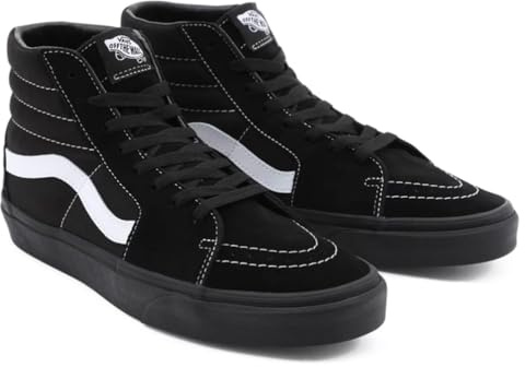 Vans Damen-Sneaker, Schwarz/Schwarz/True White, 10 Women/8.5 Men